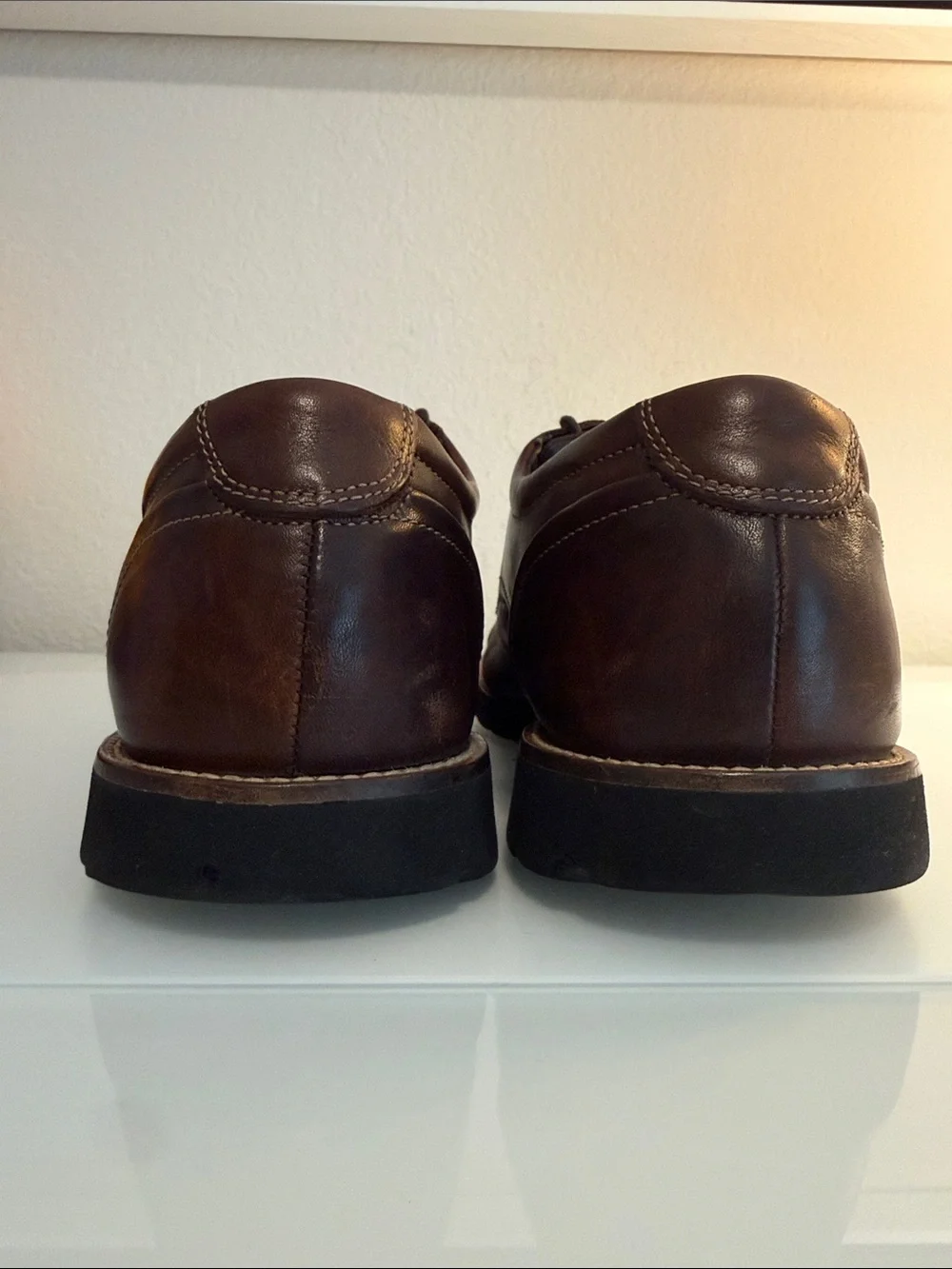 Rockport Men’s Brown Leather Adiprene Derby Shoes Size 10